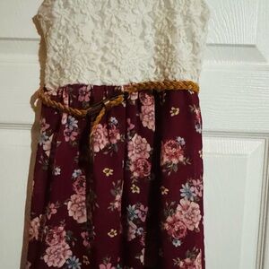 Lilt Cream Ruched Ruffled Sundress Casual